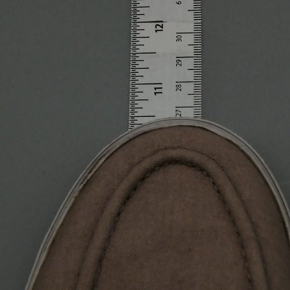 Levi's Womens Boat Shoe‎ Beige Canvas Lace Up Round Toe Flat Heel 7 - Picture 6 of 10